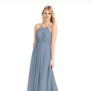 Azazie Ginger Dress- Dusty Blue
